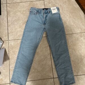 Abercrombie & Fitch Women's Light Blue Straight Leg Jeans